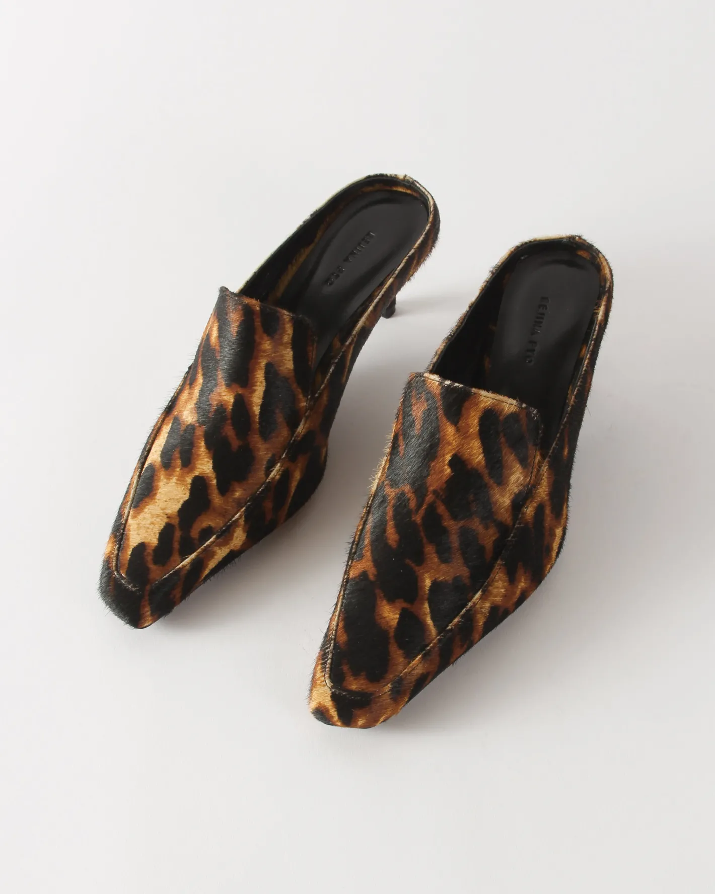 New Kitten Mule Pony Print Leopard Heels