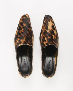 New Kitten Mule Pony Print Leopard Heels