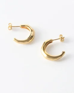 New Large Hoops Gold Plated Earrings