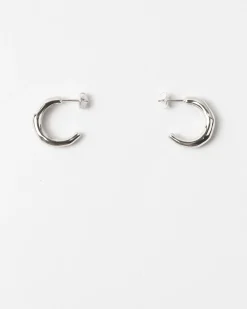 New Large Hoops Silver Plated Earrings