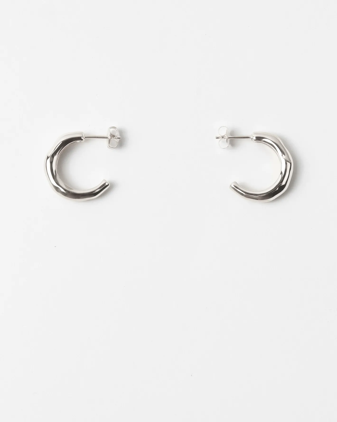 New Large Hoops Silver Plated Earrings