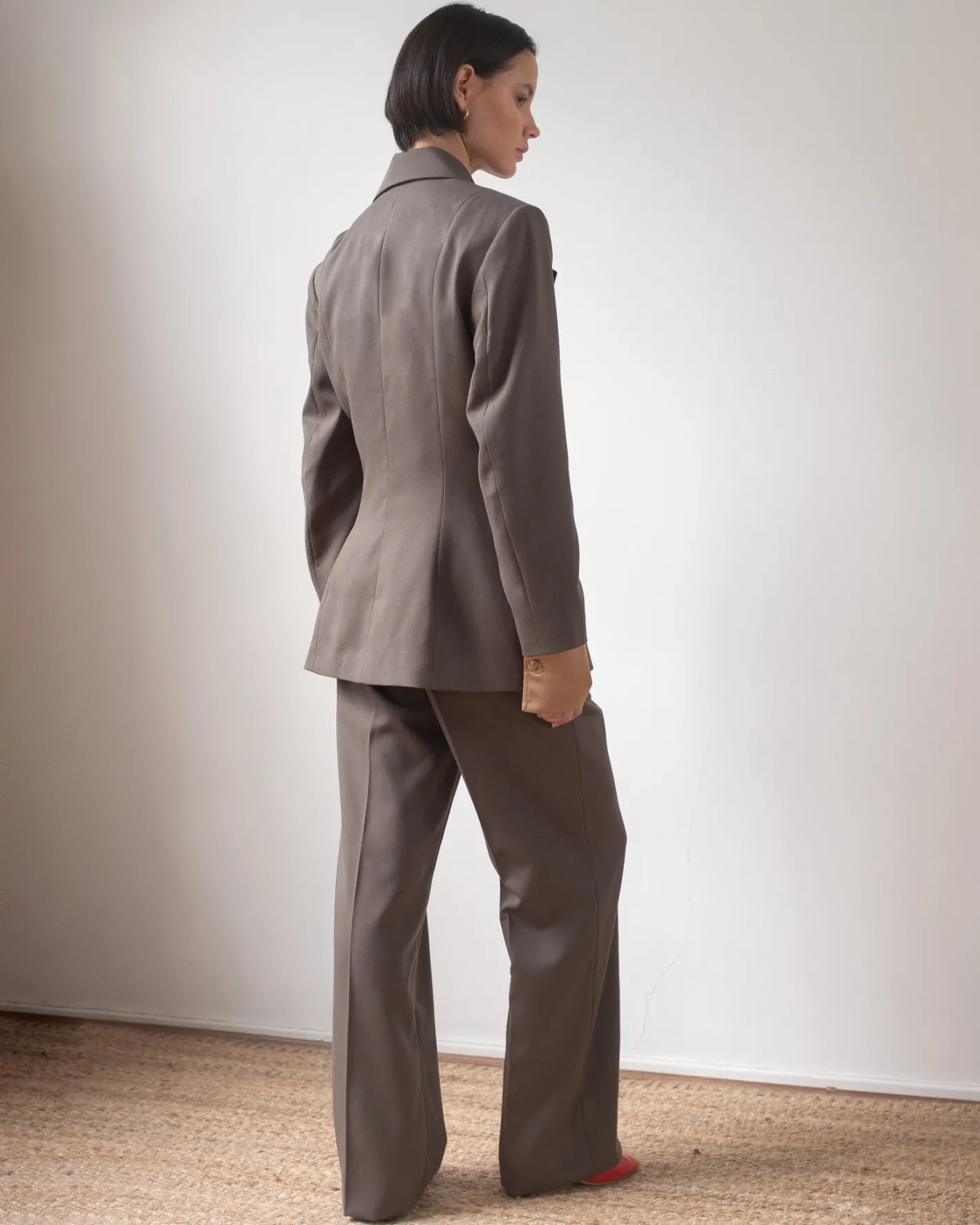 Fashion Leila Blazer Tencel Blend Grey Tailoring | Jackets