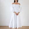 Hot Leila Dress Organic Cotton Off-White Dresses | Clothing