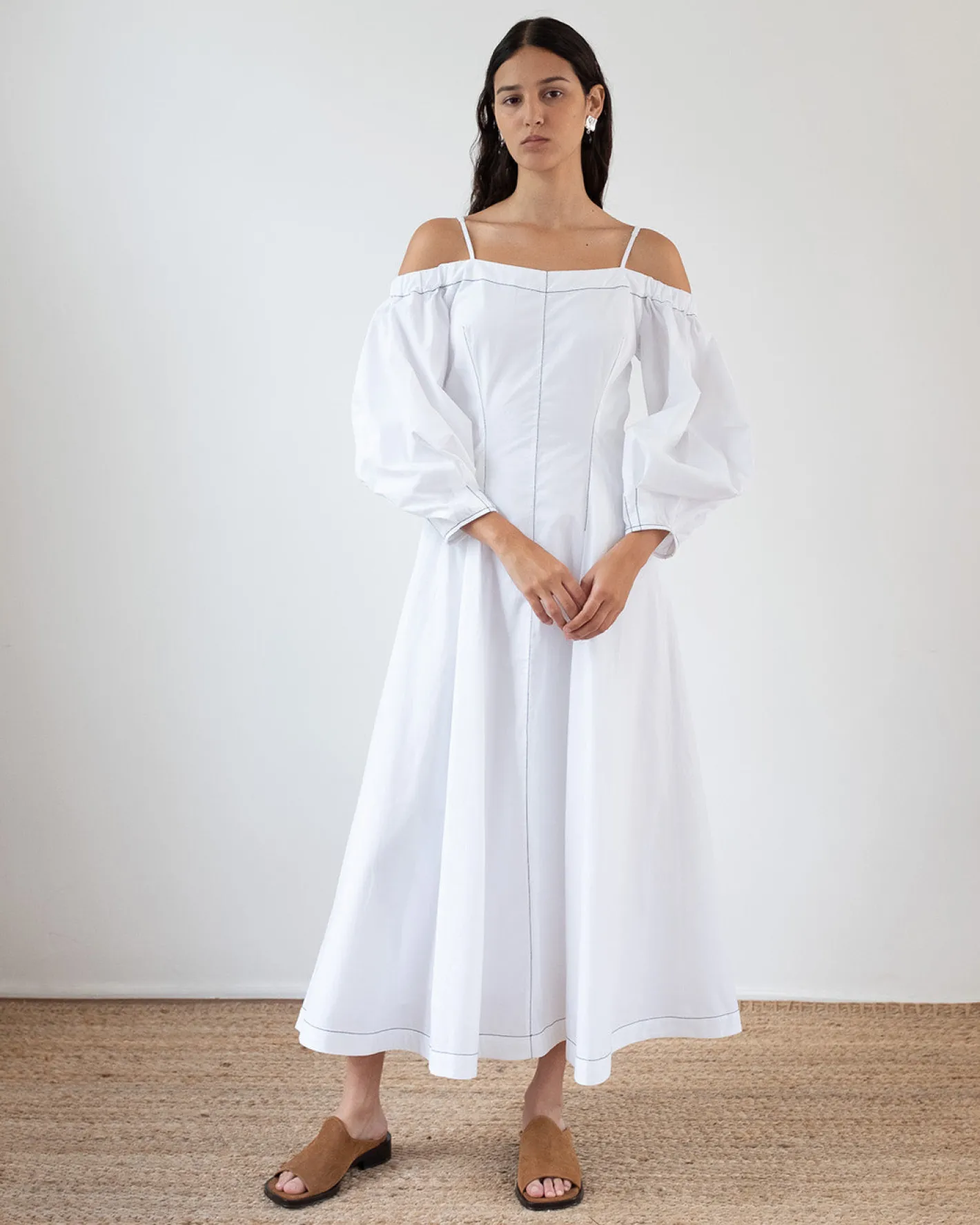 Hot Leila Dress Organic Cotton Off-White Dresses | Clothing