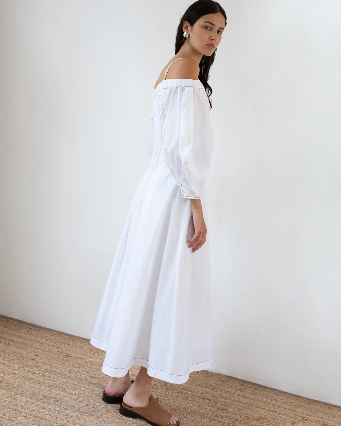 Hot Leila Dress Organic Cotton Off-White Dresses | Clothing
