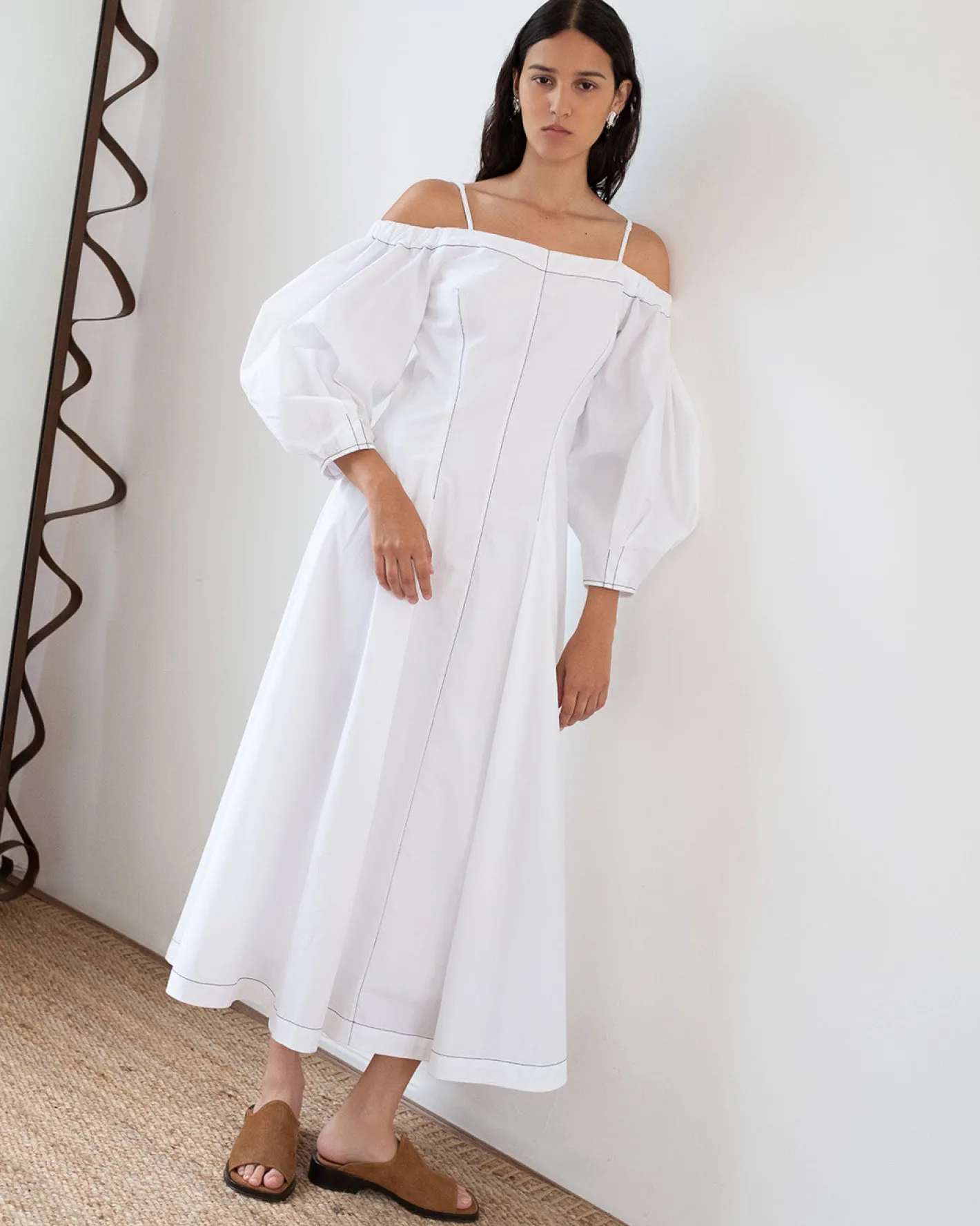 Hot Leila Dress Organic Cotton Off-White Dresses | Clothing