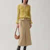 Discount Lila Skirt Tencel Blend Suiting Beige Skirts | Tailoring