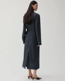 Clearance Lila Skirt Wool Blend Suiting Slate Skirts | Tailoring