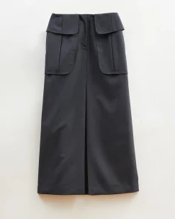 Clearance Lila Skirt Wool Blend Suiting Slate Skirts | Tailoring