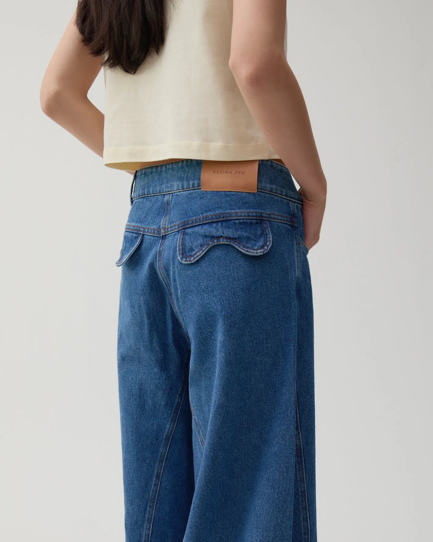 Best Linda Trousers Organic Cotton Denim Blue Trousers | Denim