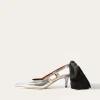 Outlet Lou Kitten Heels Leather Silver Heels