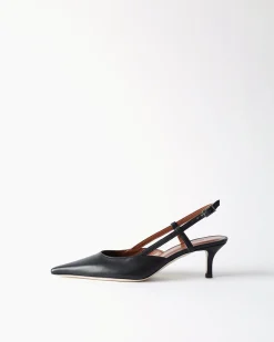 Sale Lou Kitten Heels Leather Black Heels