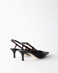 Sale Lou Kitten Heels Leather Black Heels