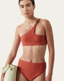 Sale Louis Top Recycled Nylon Rust Swimwear