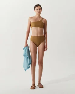 Hot Louis Top Recycled Nylon Walnut Swimwear