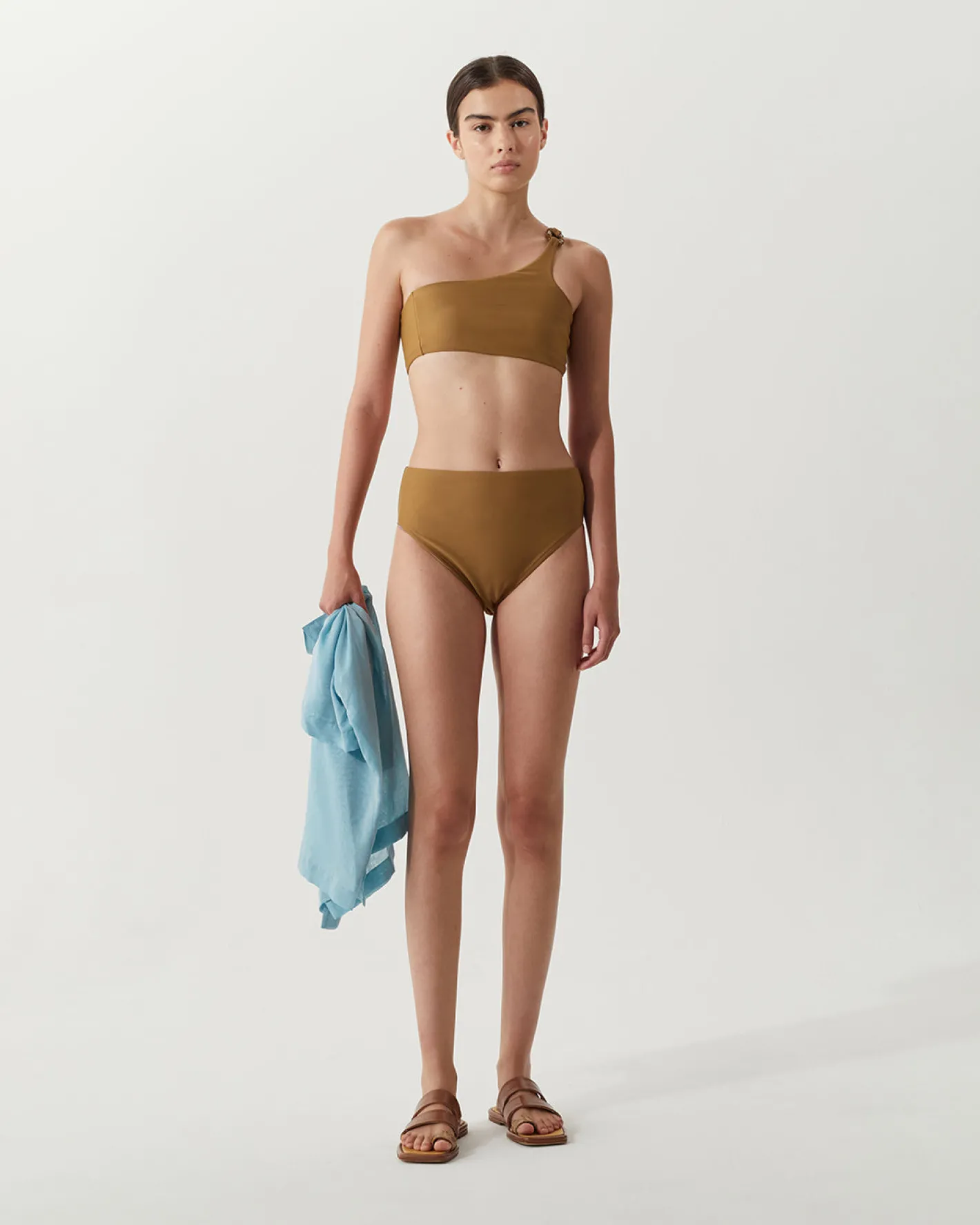 Hot Louis Top Recycled Nylon Walnut Swimwear