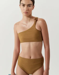 Hot Louis Top Recycled Nylon Walnut Swimwear
