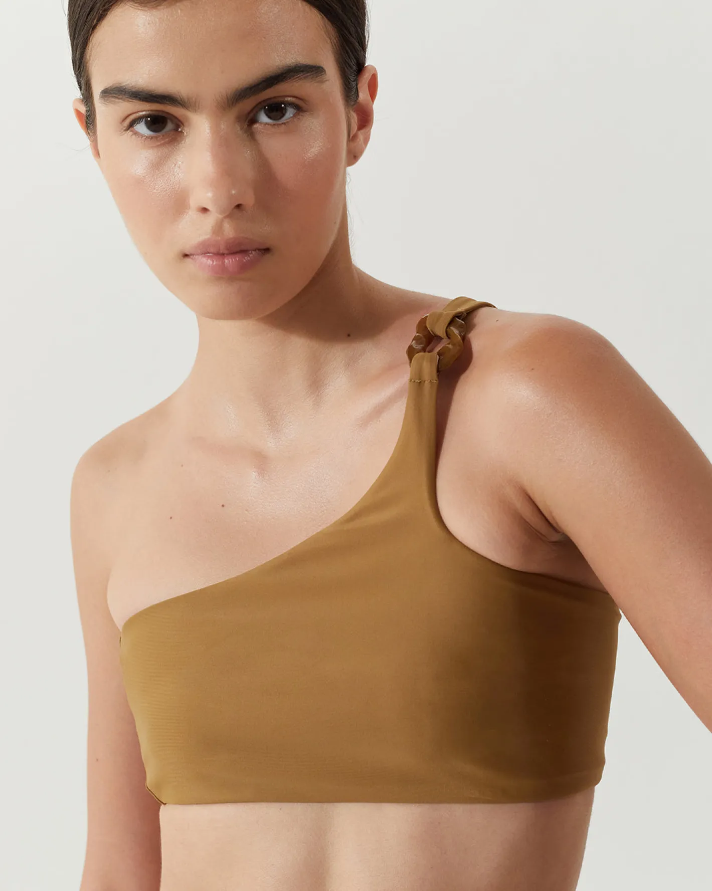 Hot Louis Top Recycled Nylon Walnut Swimwear