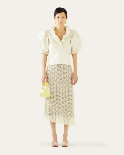 Outlet Luna Blouse Organic Cotton Off-White Shirts & Blouses | Clothing