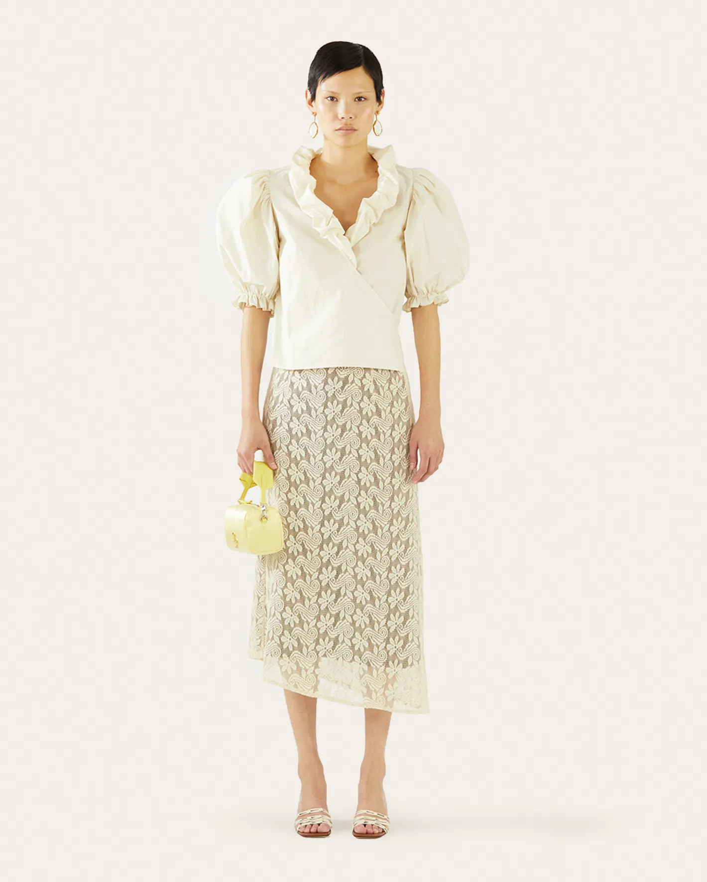 Outlet Luna Blouse Organic Cotton Off-White Shirts & Blouses | Clothing