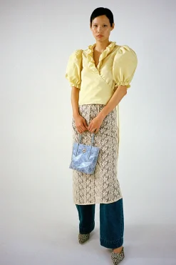 Hot Luna Blouse Taffeta Yellow Shirts & Blouses | Clothing