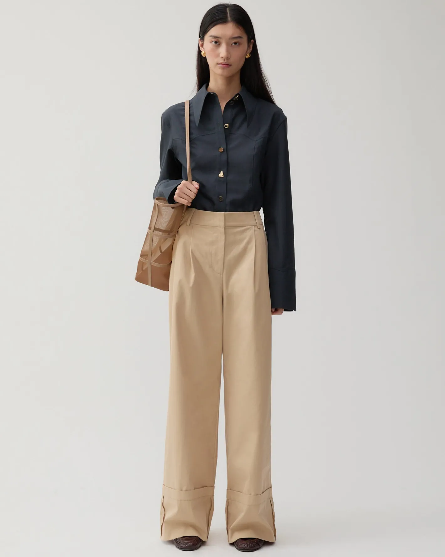 Hot Macie Trousers Cotton Blend Tan Trousers | Clothing