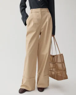 Hot Macie Trousers Cotton Blend Tan Trousers | Clothing