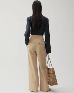 Hot Macie Trousers Cotton Blend Tan Trousers | Clothing