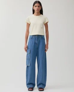Discount Margot Trousers Organic Cotton Denim Indigo Trousers | Denim
