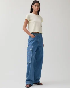 Discount Margot Trousers Organic Cotton Denim Indigo Trousers | Denim