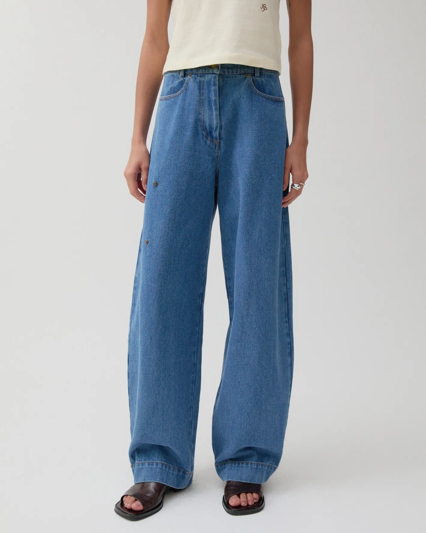 Discount Margot Trousers Organic Cotton Denim Indigo Trousers | Denim