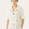 Online Marty Shirt Cotton Embroidery Cream Shirts & Blouses | Clothing