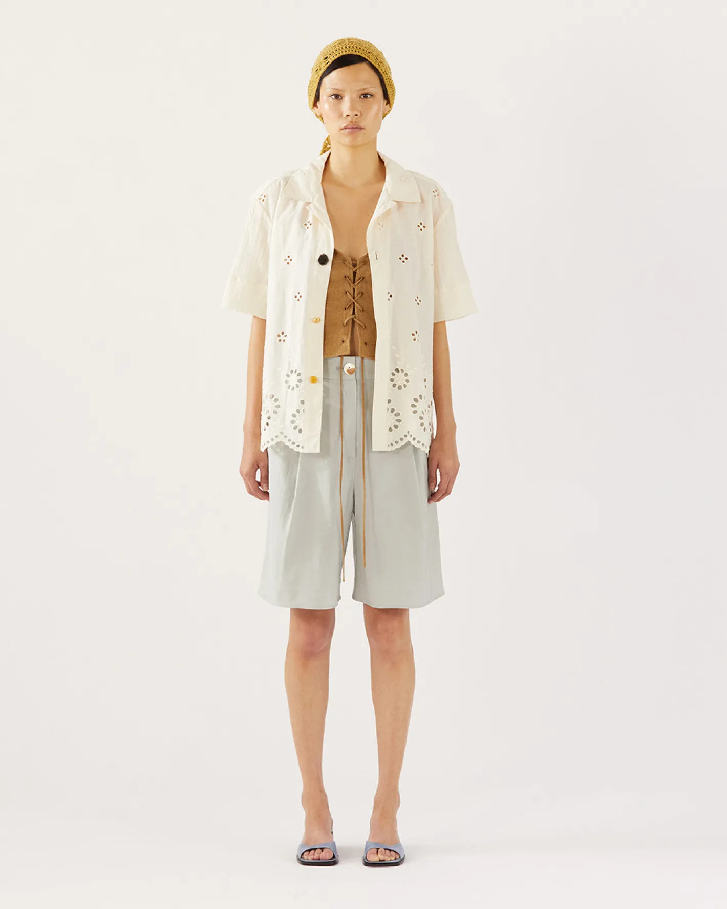 Online Marty Shirt Cotton Embroidery Cream Shirts & Blouses | Clothing