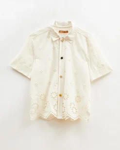 Online Marty Shirt Cotton Embroidery Cream Shirts & Blouses | Clothing