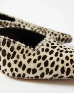 Clearance Mathilde Mule Pony Polkadot Black + White Heels