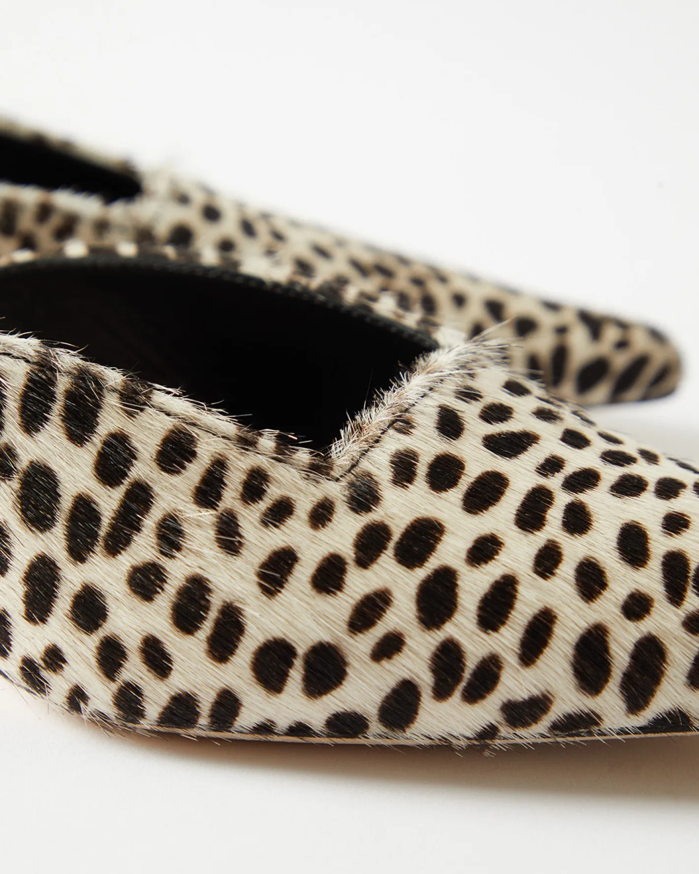 Clearance Mathilde Mule Pony Polkadot Black + White Heels