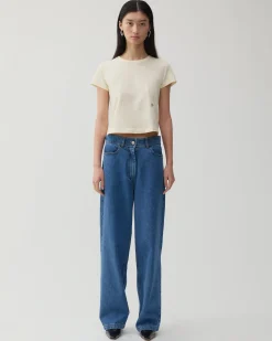 Fashion Maude Trousers Organic Cotton Denim Blue Trousers | Denim
