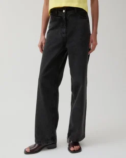 Outlet Maude Trousers Organic Cotton Denim Black Trousers | Denim