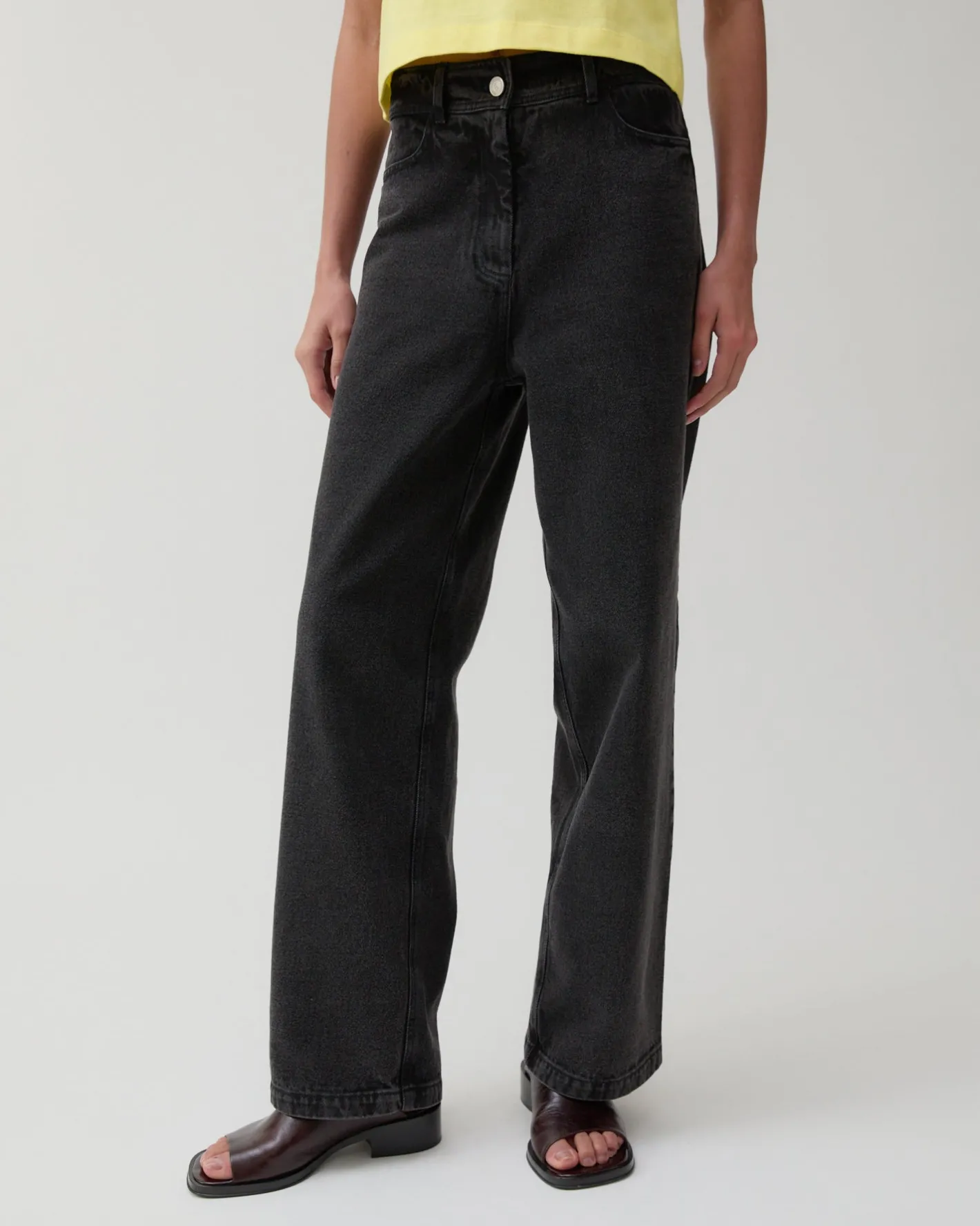 Outlet Maude Trousers Organic Cotton Denim Black Trousers | Denim