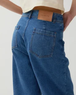 Fashion Maude Trousers Organic Cotton Denim Blue Trousers | Denim