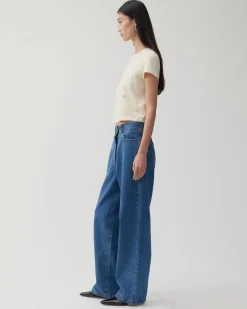 Fashion Maude Trousers Organic Cotton Denim Blue Trousers | Denim