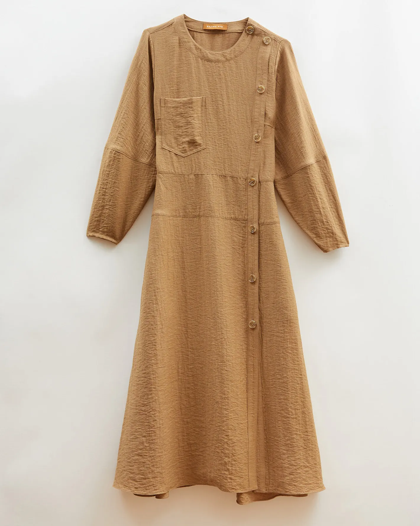 Sale Michaela Dress Viscose Linen Blend Caramel Dresses | Clothing
