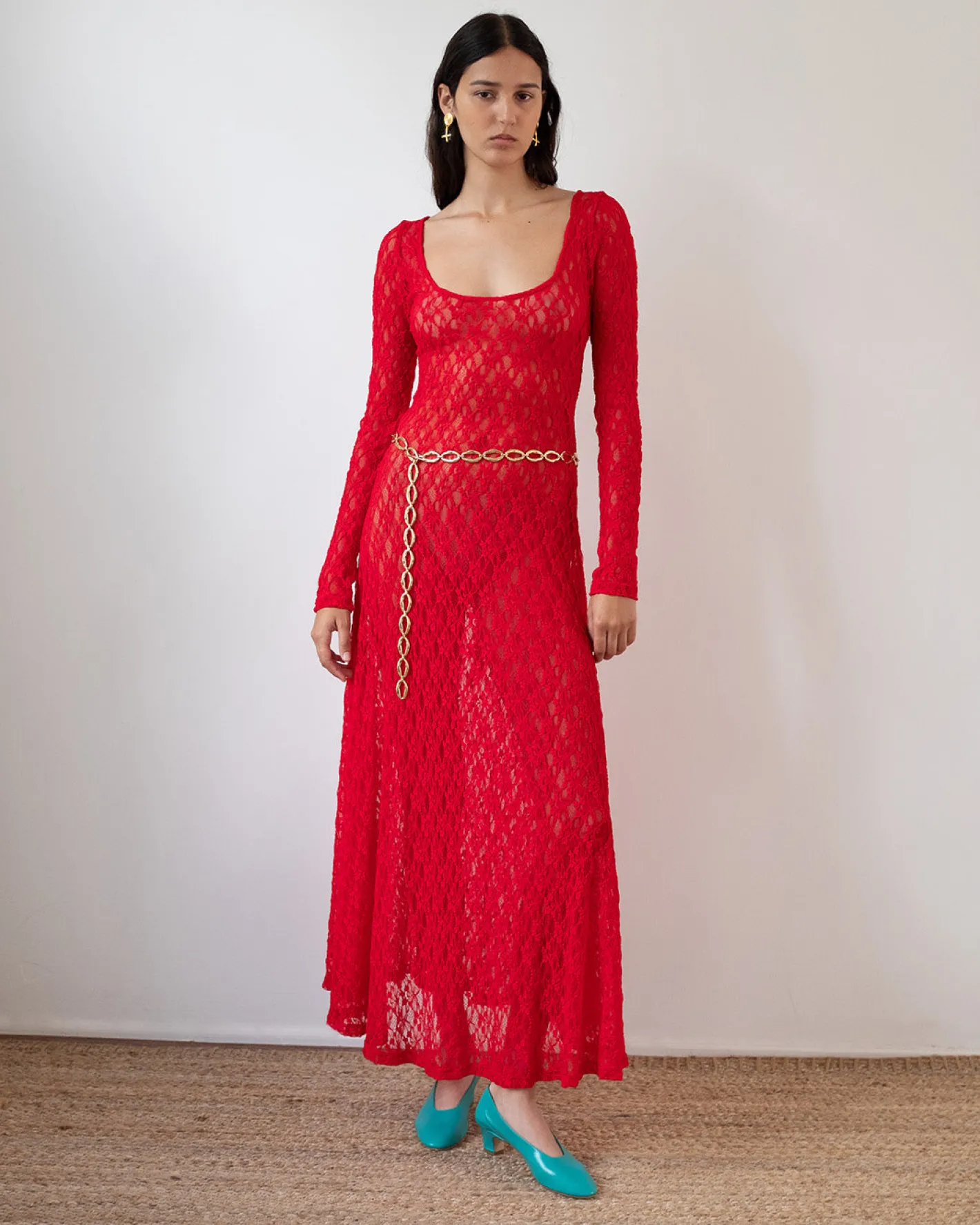 Outlet Mila Dress Lace Red Dresses | Clothing