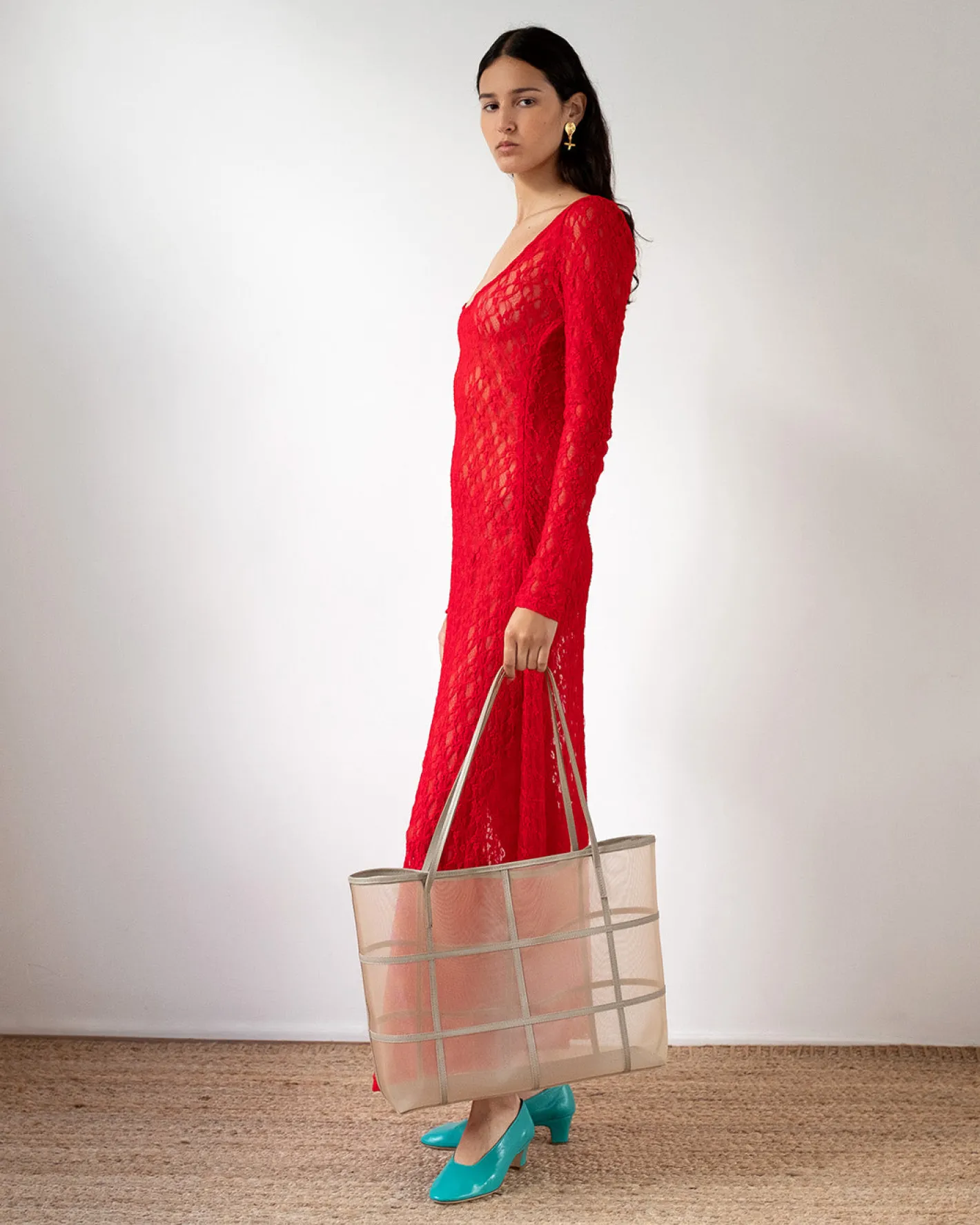 Outlet Mila Dress Lace Red Dresses | Clothing