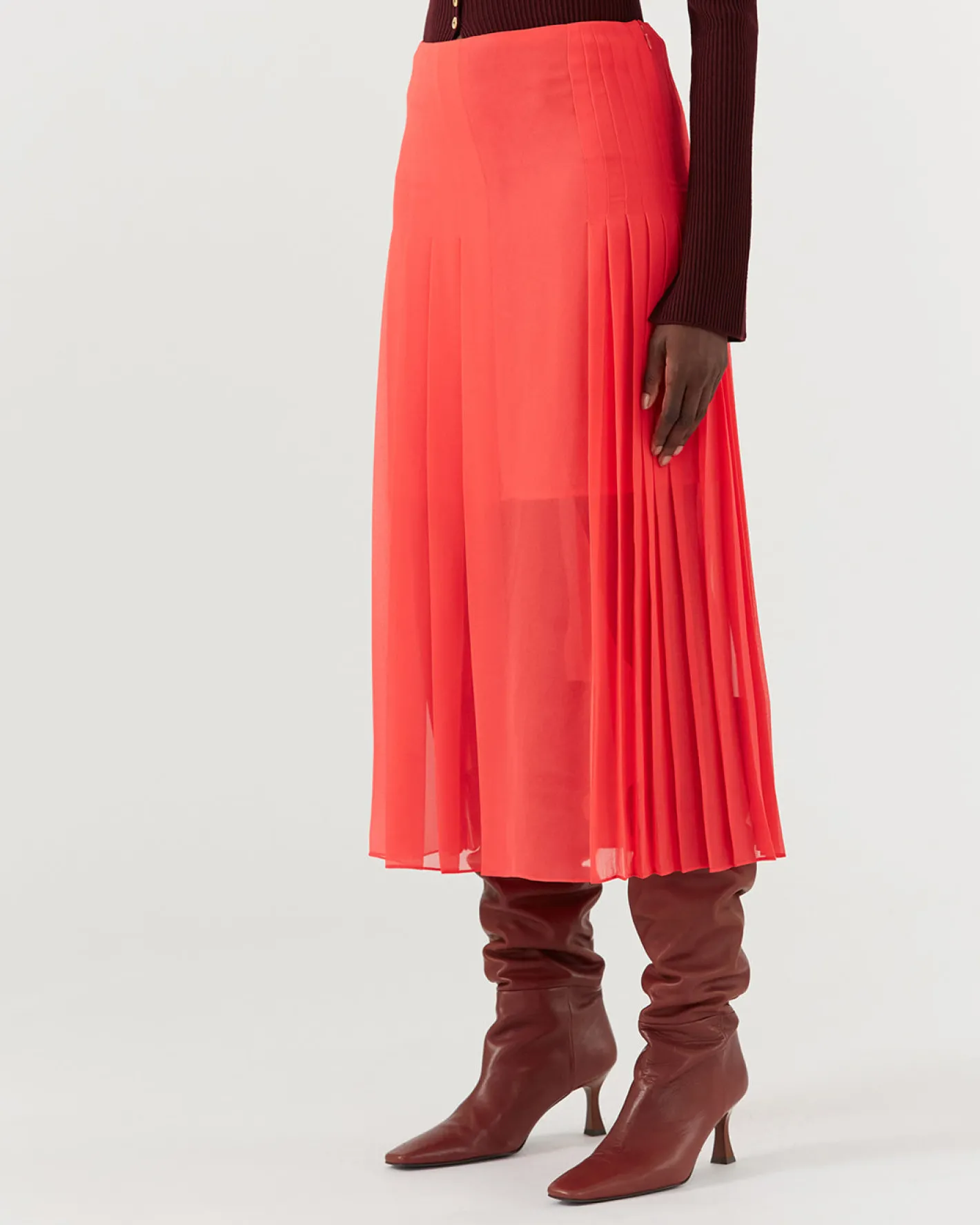 Outlet Miwa Skirt Chiffon Hot Pink Skirts | Clothing