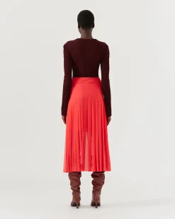 Outlet Miwa Skirt Chiffon Hot Pink Skirts | Clothing