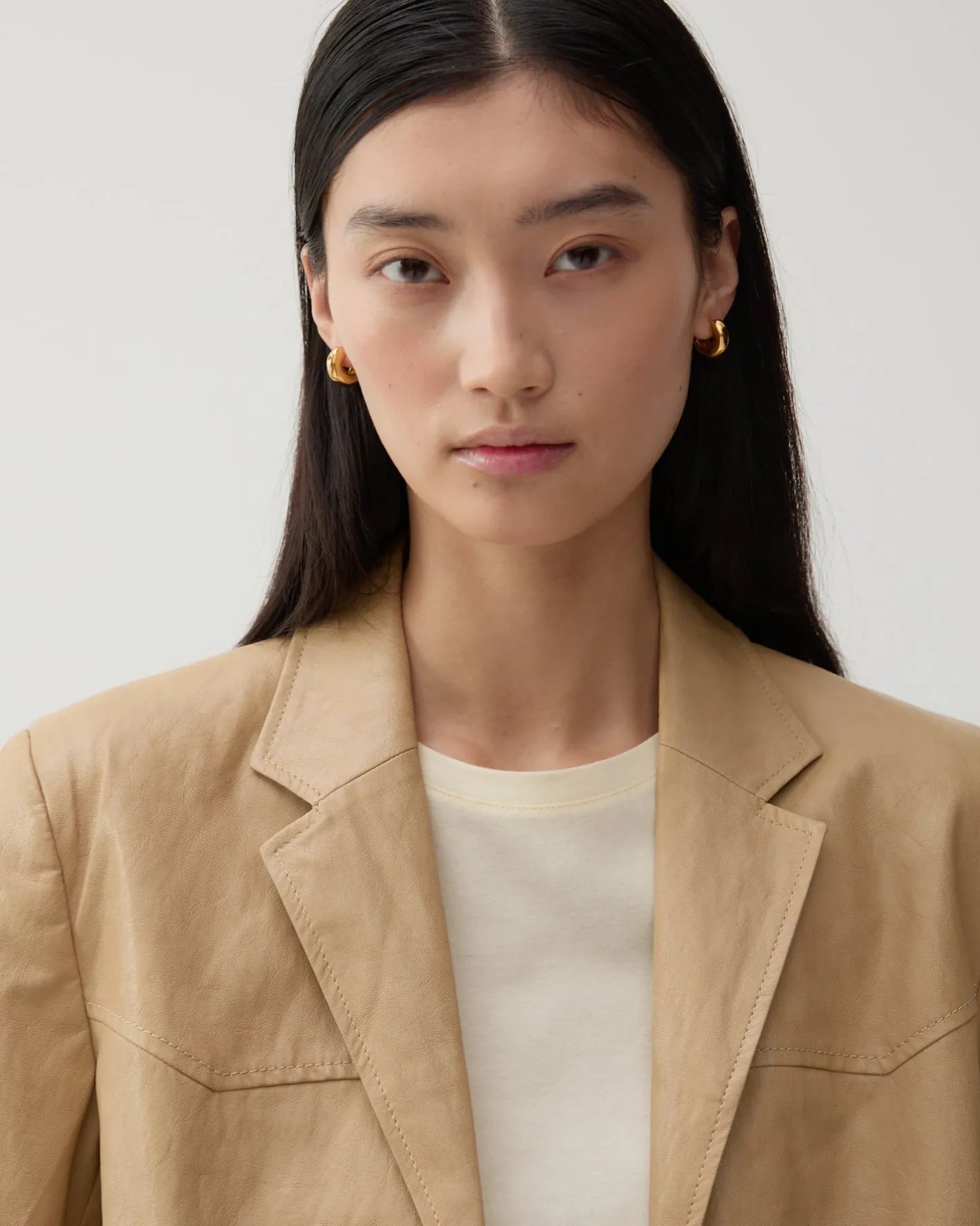 Clearance Molten Hinged Hoops Gold Plated Earrings