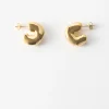 Discount Molten Hoops Gold Plated Earrings