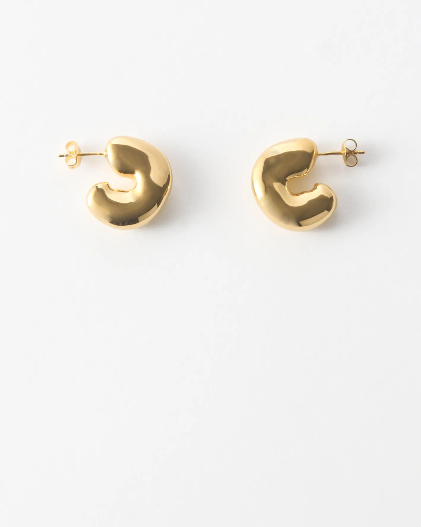 Discount Molten Hoops Gold Plated Earrings
