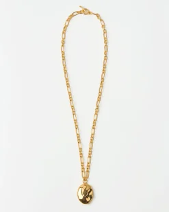 Discount Molten Locket Necklace Gold Plated Necklaces
